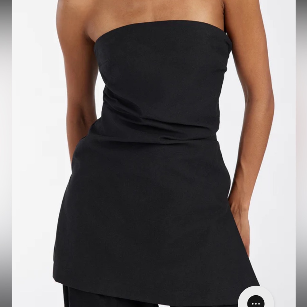 NWT DISSH Leo black strapless tunic